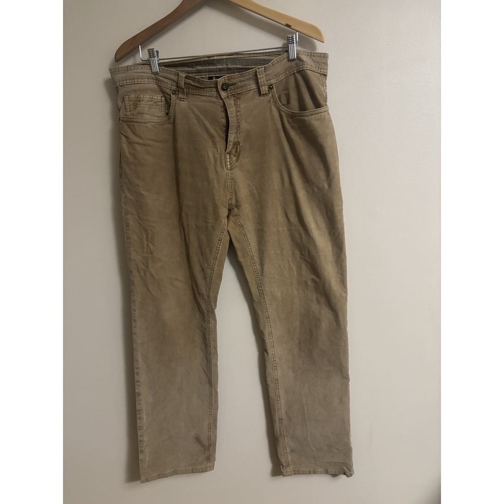 Prana Pants Mens 36x30 Brown Saxton Chino Corduroy Outdoors Trail Hiking